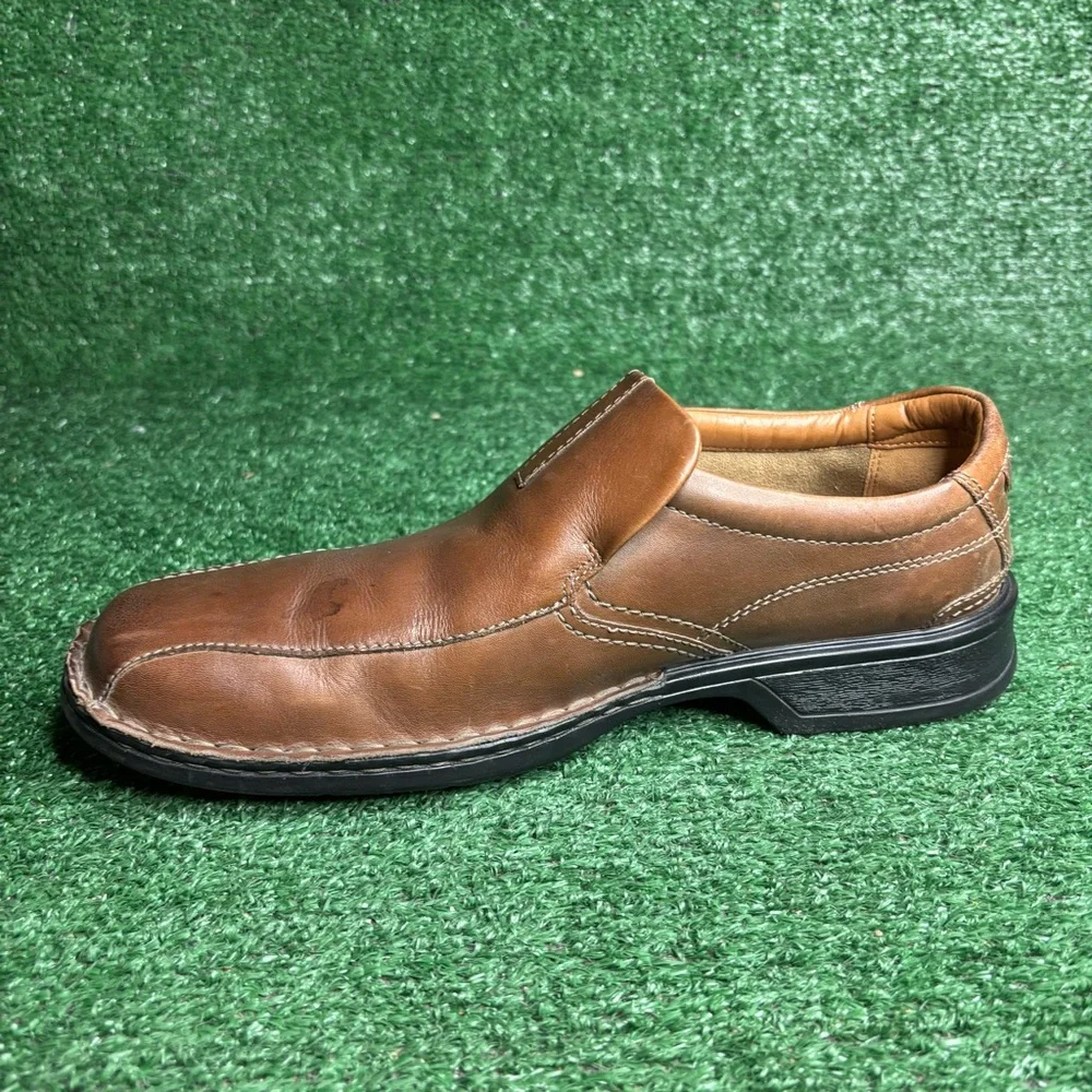 Clarks Ortholite‎ Brown Comfort Slip On Casual Loafers Shoes Size 11.5